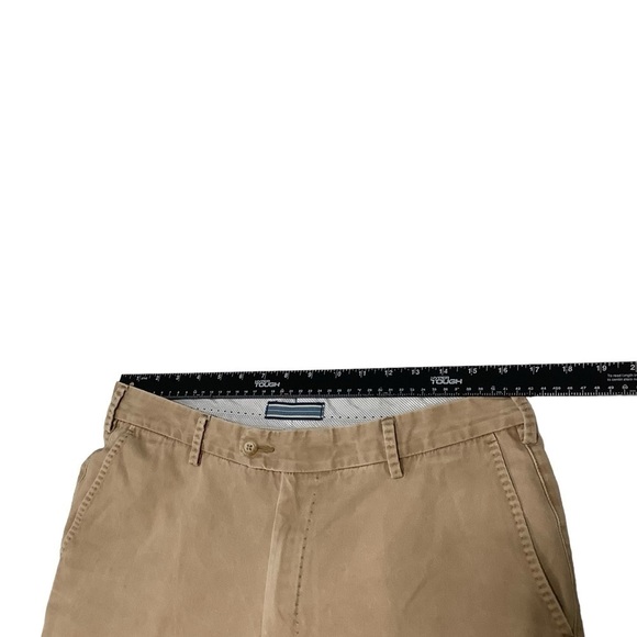 Peter Millar Raleigh Pants Sz 34W Washed Twill Flat Front Tan - Picture 5 of 8